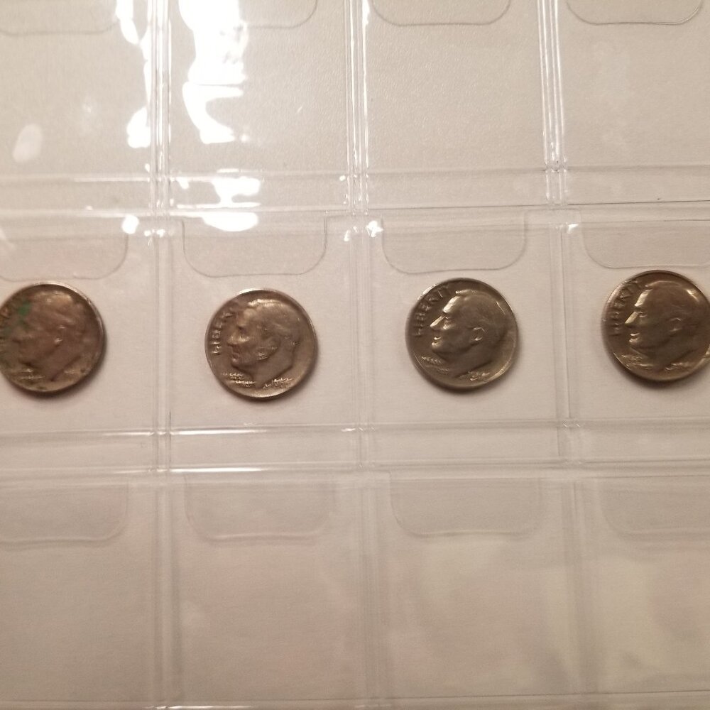 The 1966 (no-mint) Roosevelt Dime (Four 1966 no-mint)